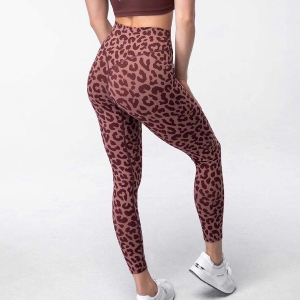 balanced athletica rose cheetah print leggings